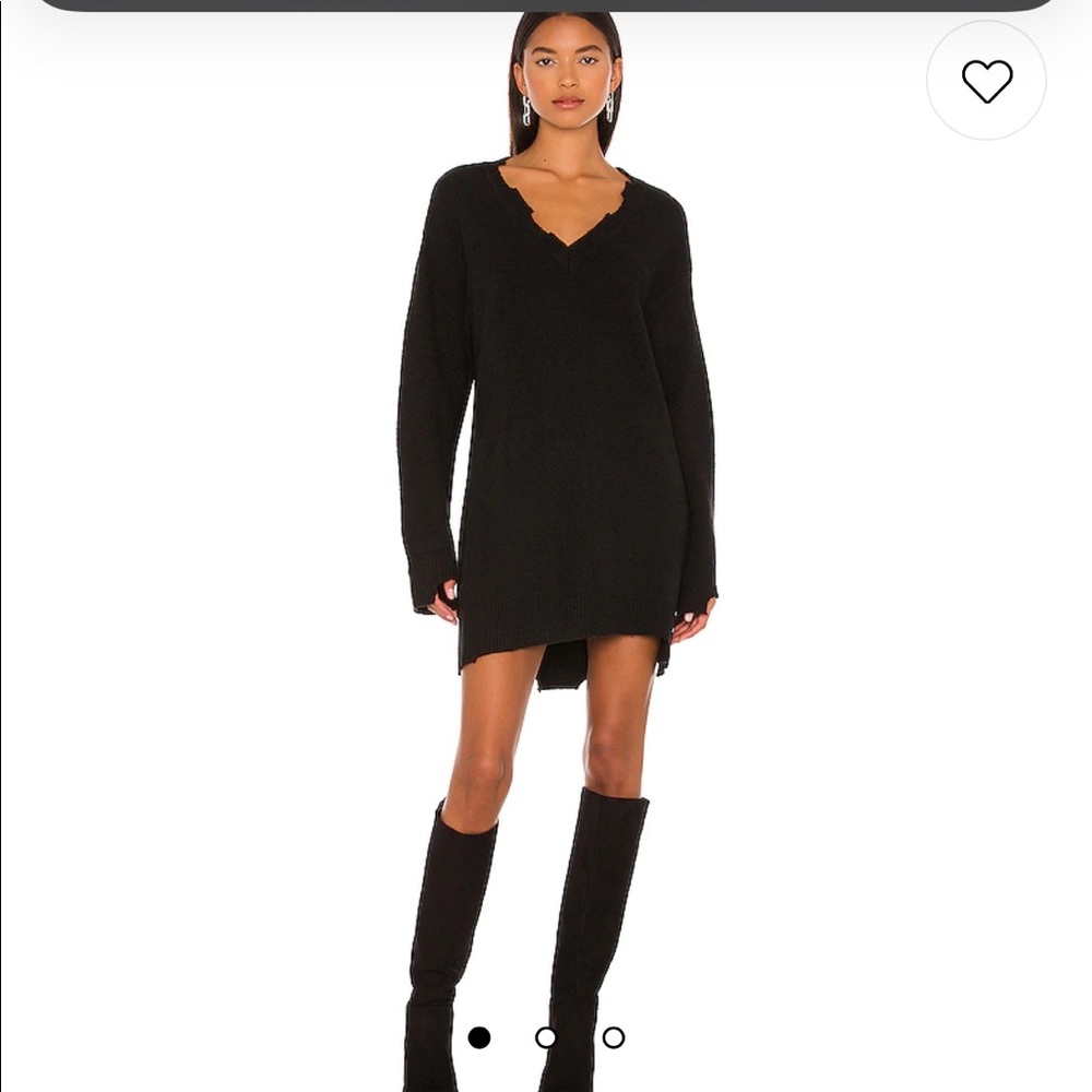 NBD - Evie a distressed knit mini dress - Black